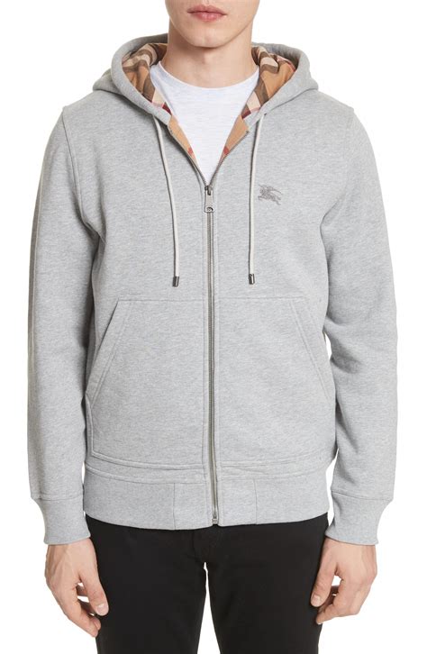 grey burberry hoodie